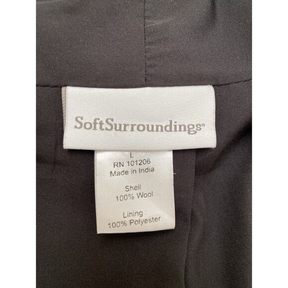 Soft Surroundings Izmur Wool Patchwork Tapestry Jacket L Embroidered Boho Art - Picture 5 of 8